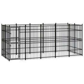 Outdoor Dog Kennel Steel 99.2 ftÂ²