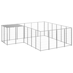 Dog Kennel Silver 91.2 ftÂ² Steel