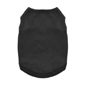 100% Cotton Dog Tanks (Color: Jet Black, size: 2X-Large)